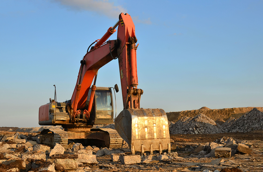 truck clearing the land