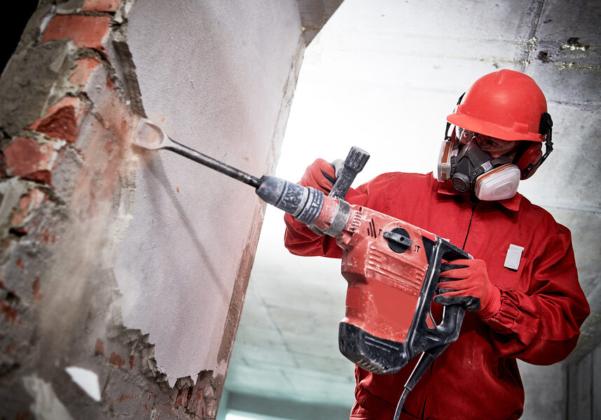 man holding a tool